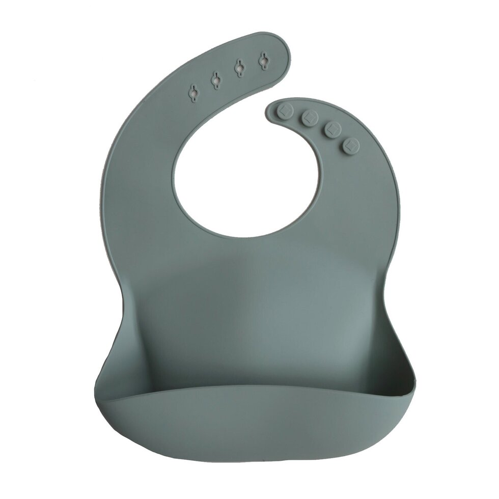 Mushie Silicone Bib - Cambridge Blue
