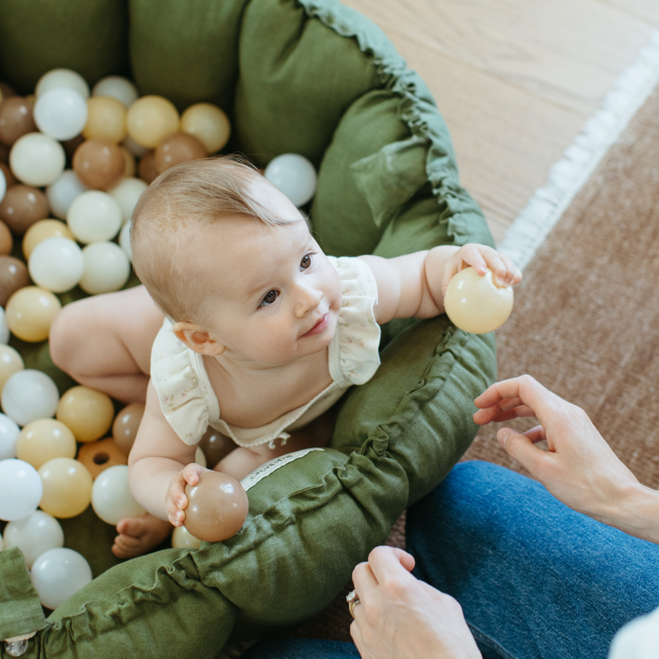 Little Luxury Plush Organic Playmat - Olive