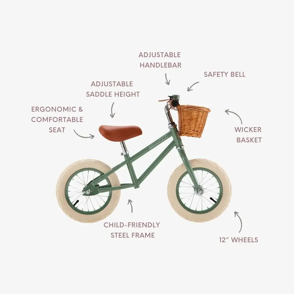Banwood First Go Balance Bike - Forest