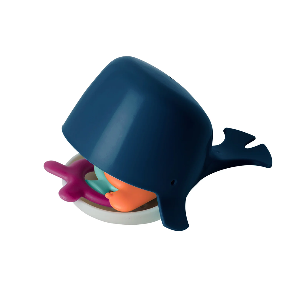 Boon - Chomp Hungry Whale Bath Toy Navy
