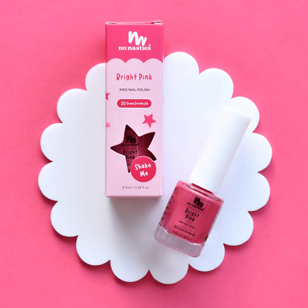 No Nasties Natural Kid's Water-Based Kids Nail Polish - Bright Pink