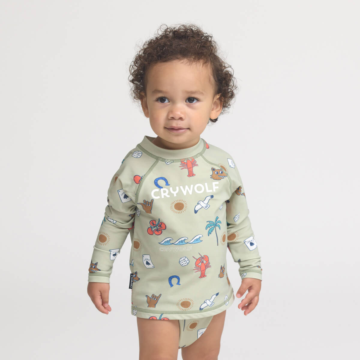 Crywolf Baby Rash Vest - Lucky Days Sage
