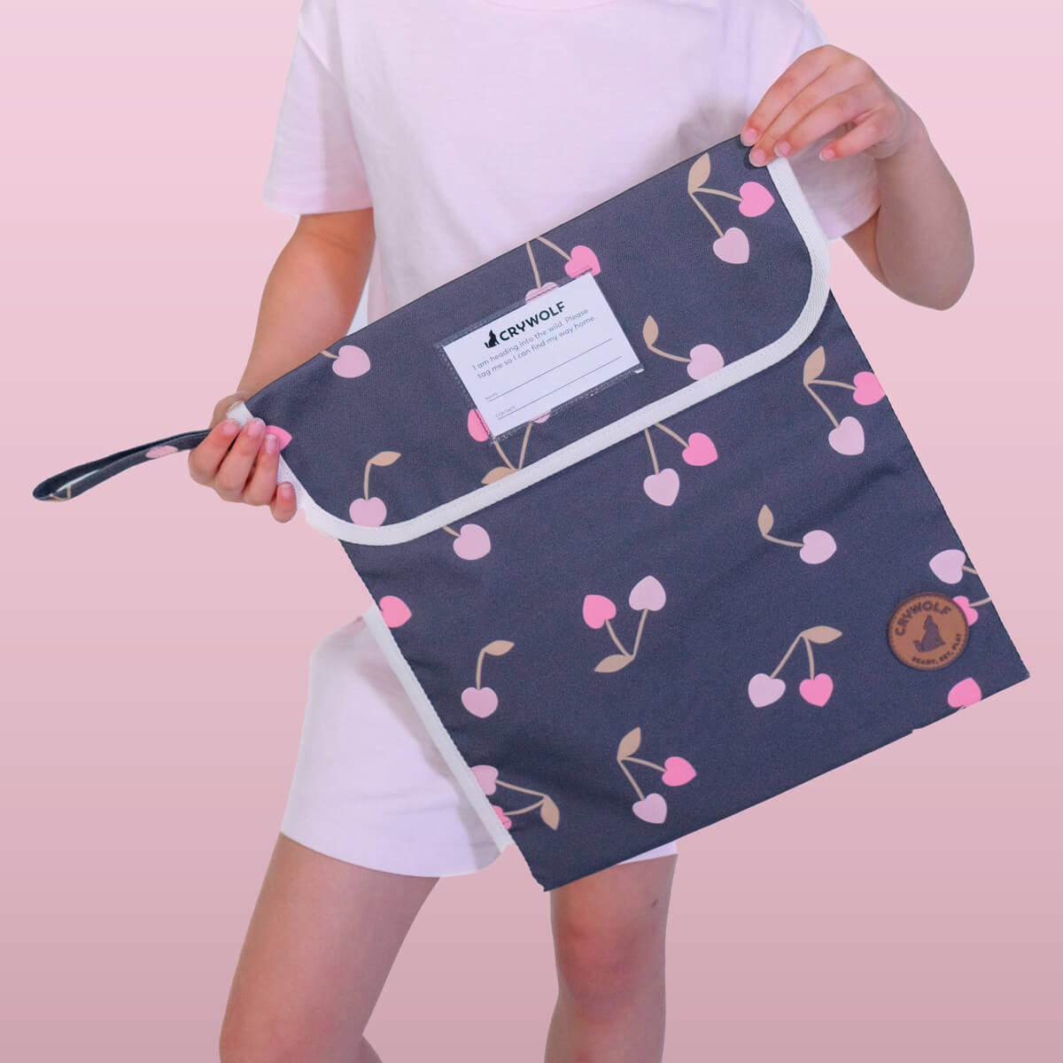 Crywolf Book Bag - Cherry Hearts