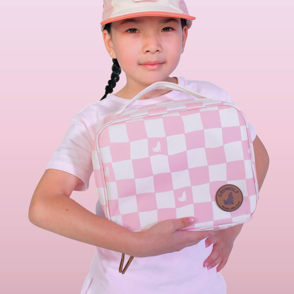 Crywolf Everyday Lunch Bag - Pink Check