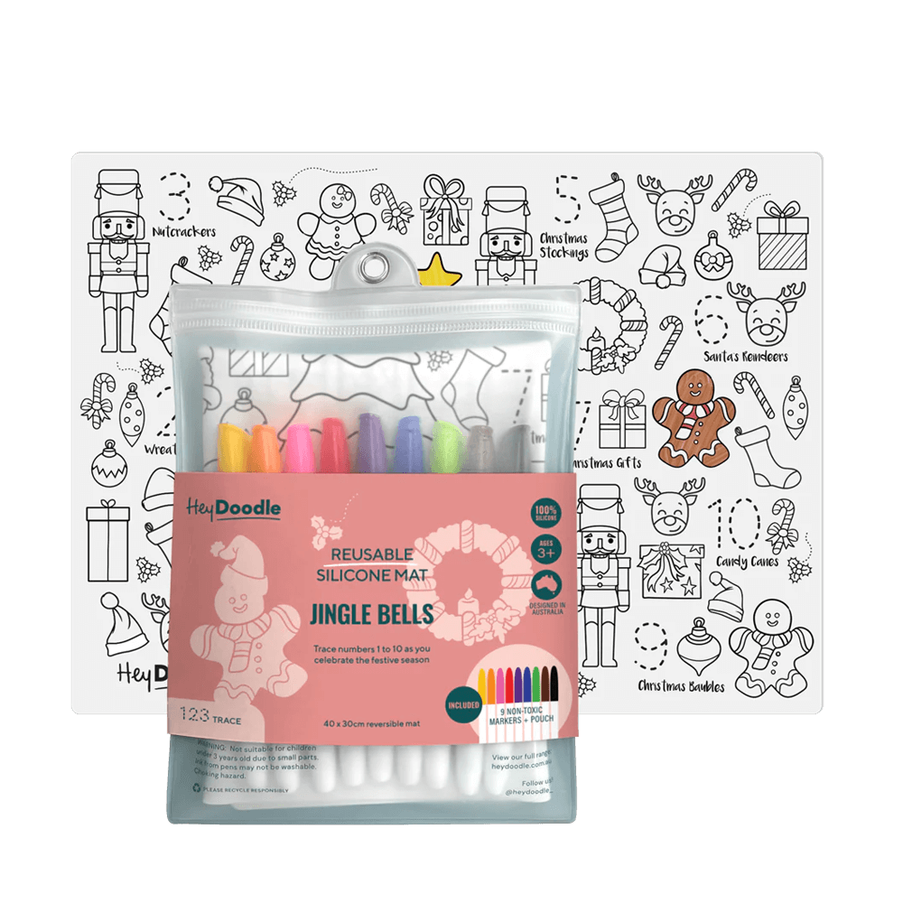 Hey Doodle Reusable Marker Playmat - Jingle Bells