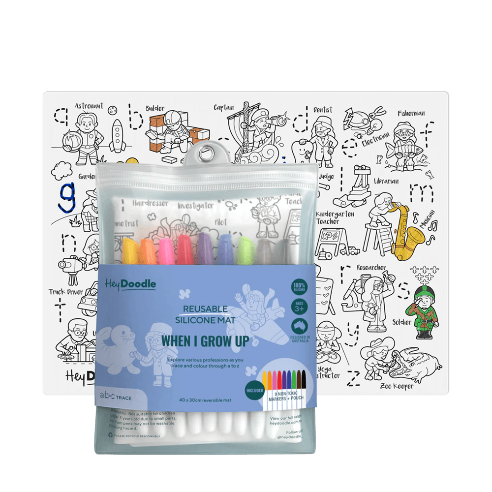 Hey Doodle Reusable Marker Playmat - When I Grow Up