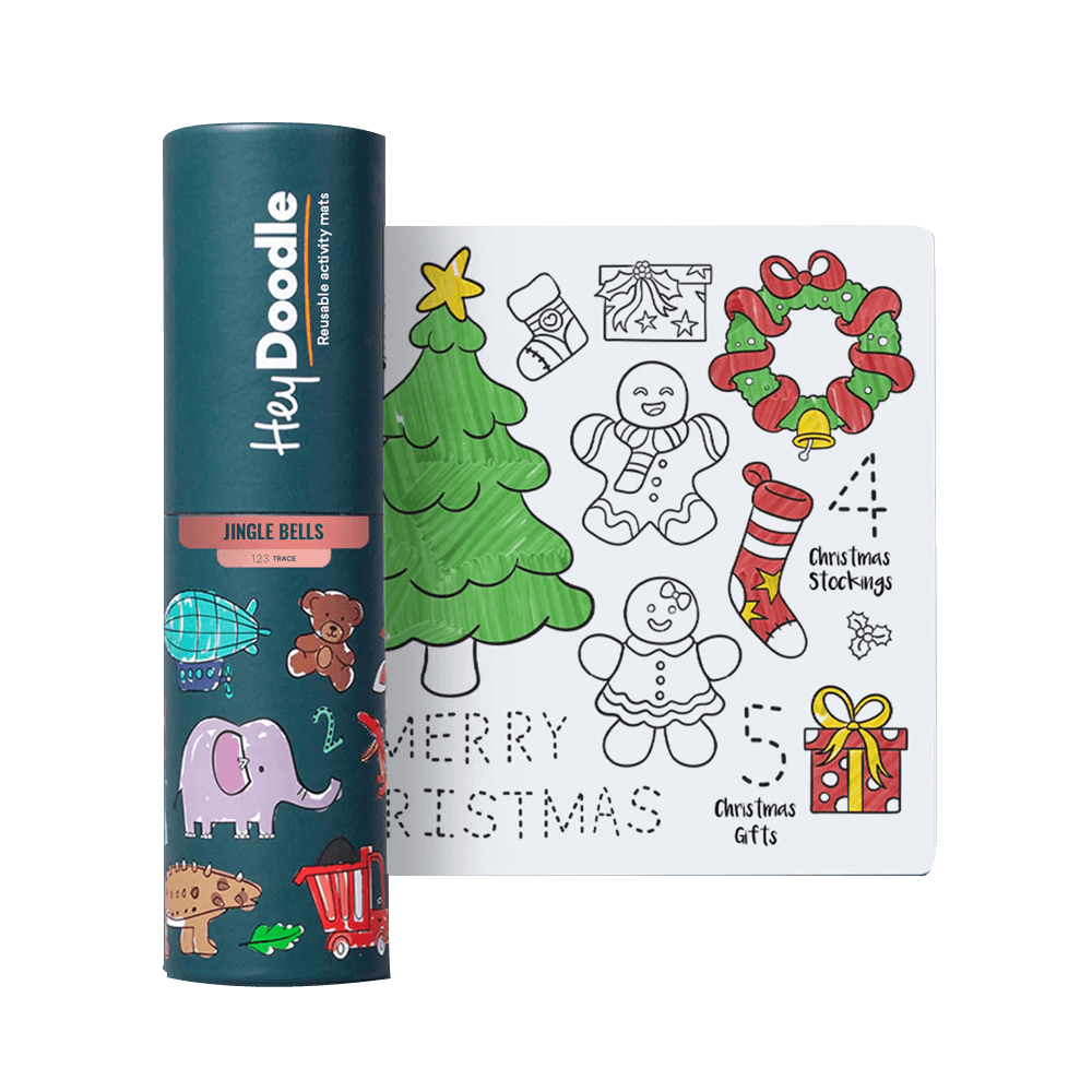 Hey Doodle Reusable Marker Mini Playmat - Jingle Bells