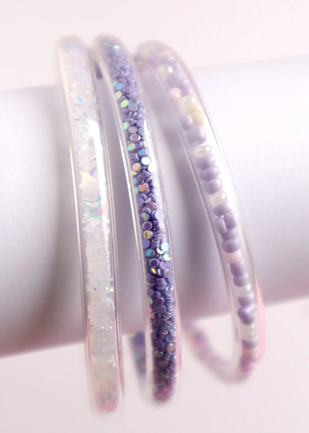 Lauren Hinkley Purple Glitter Elastic Bracelet (3 Set)