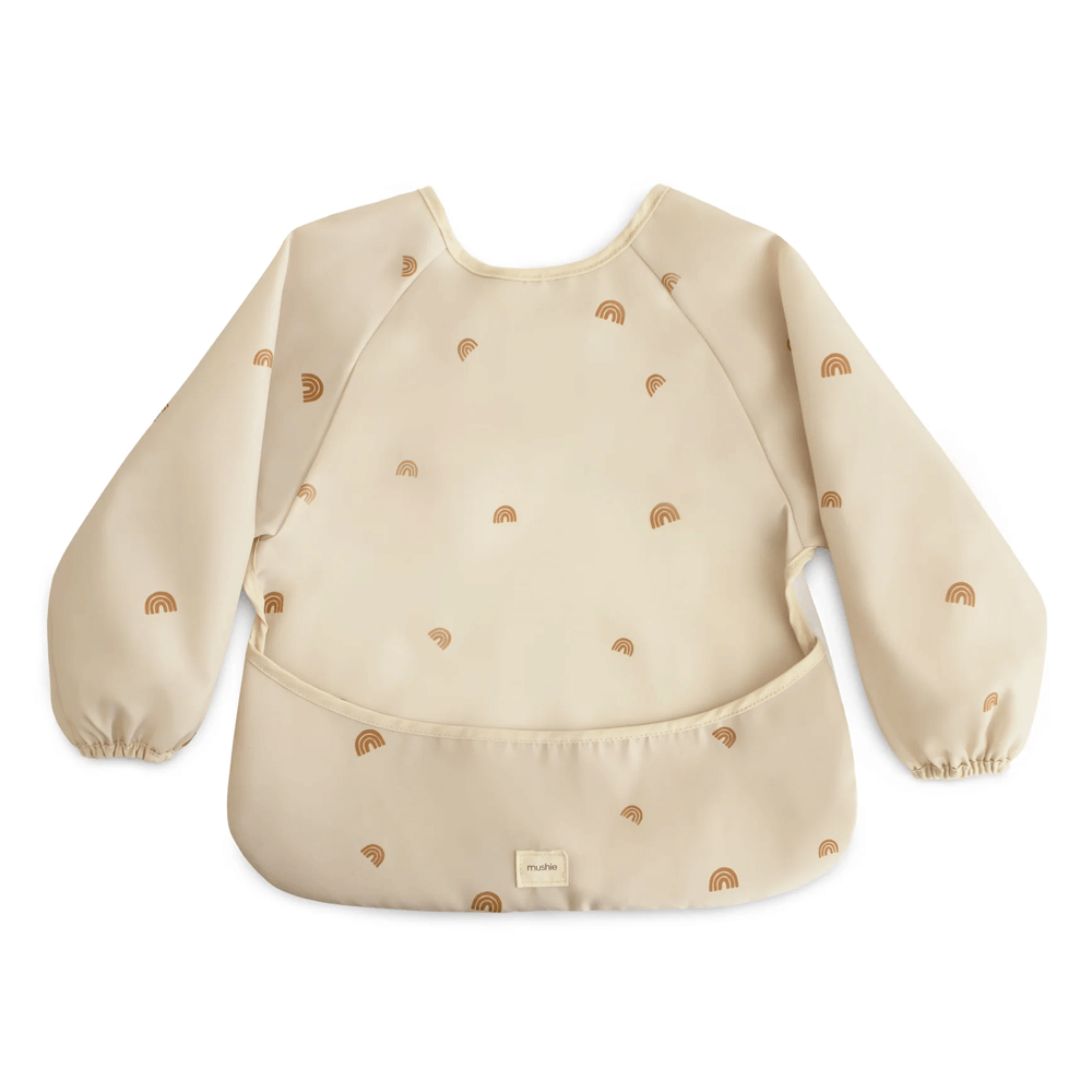 Mushie Long Sleeve Bib - Rainbows