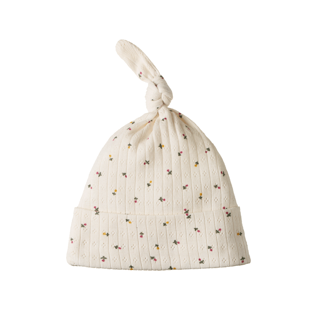 Nature Baby Cotton Knotted Beanie - Aster Floral