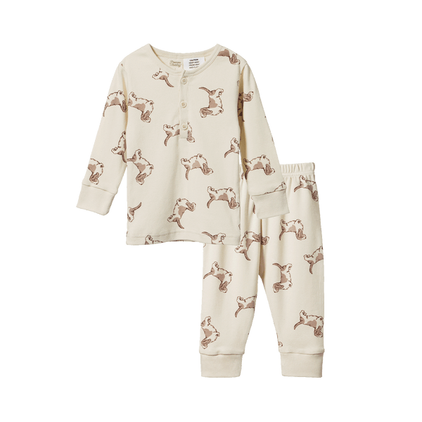 Nature Baby 2PC Long Sleeve Pyjama Set - Happy Hounds