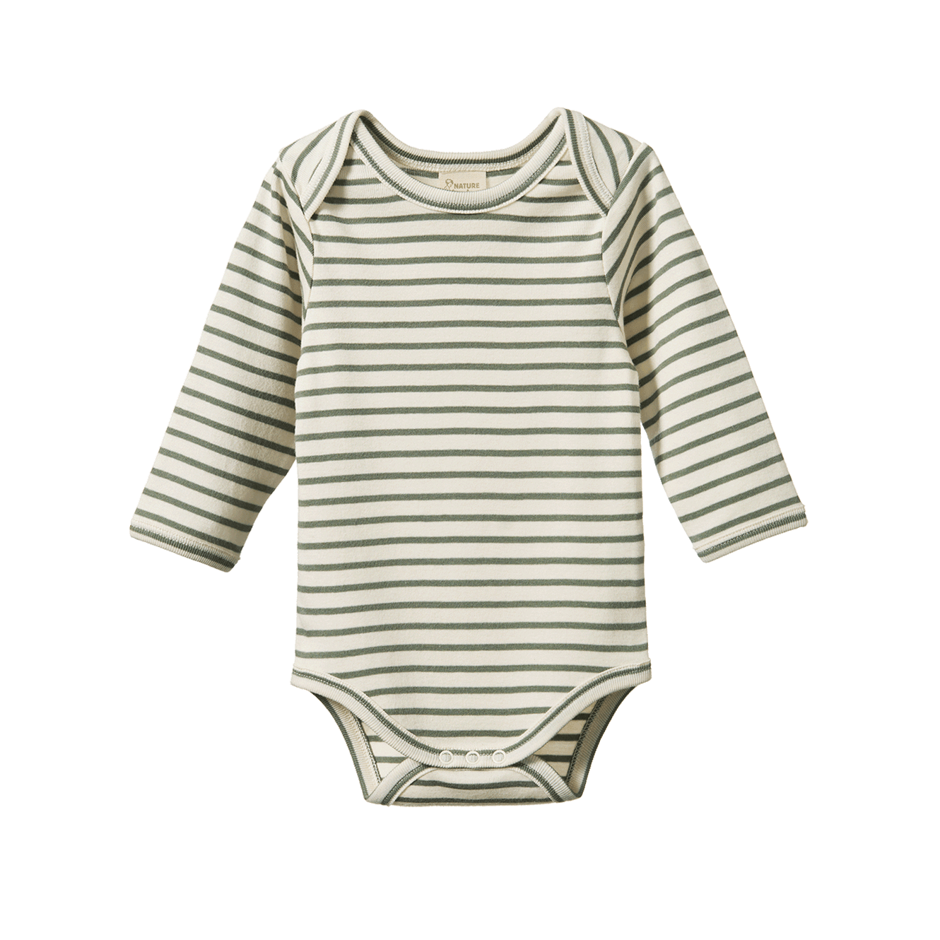 Nature Baby Long Sleeve Bodysuit - Nettle Stripe