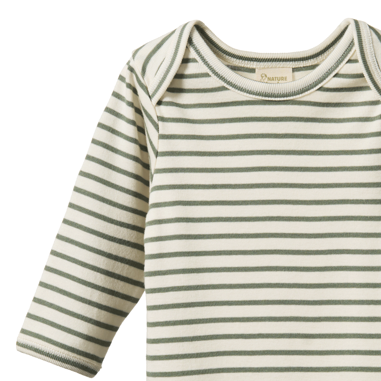 Nature Baby Long Sleeve Bodysuit - Nettle Stripe