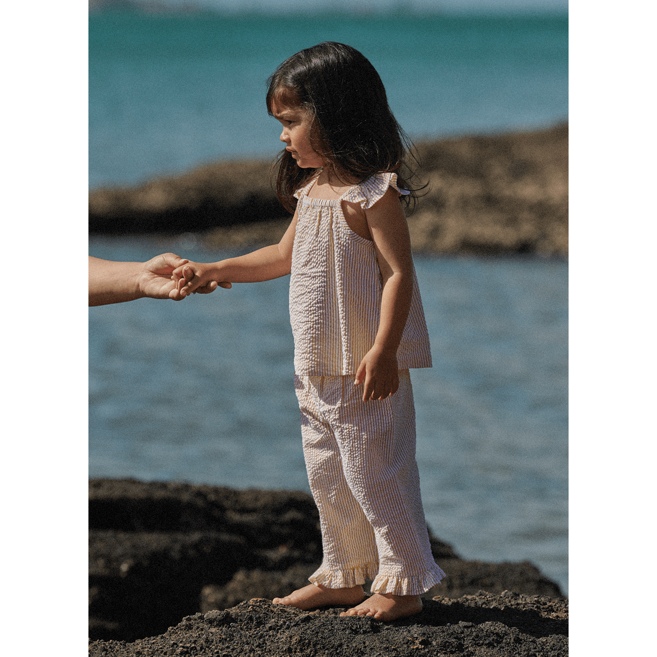 Nature Baby Petal Top - Golden Stripe