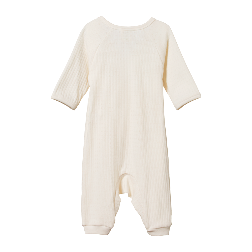 Nature Baby Kimono Stretch & Grow Pointelle - Natural
