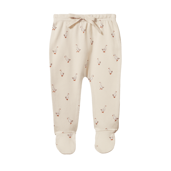 Nature Baby Cotton Footed Rompers - Goosey