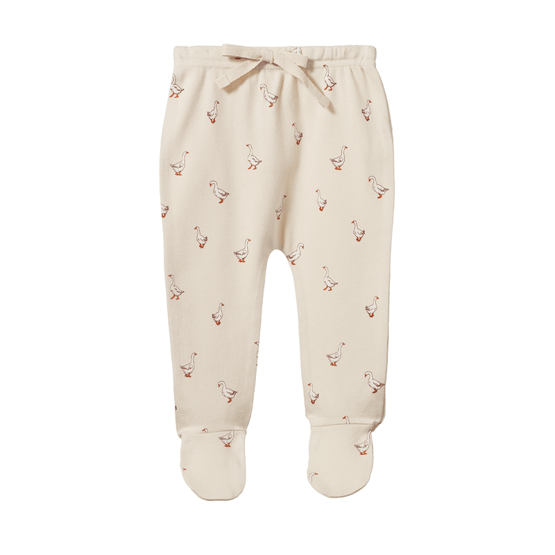 Nature Baby Cotton Footed Rompers - Goosey