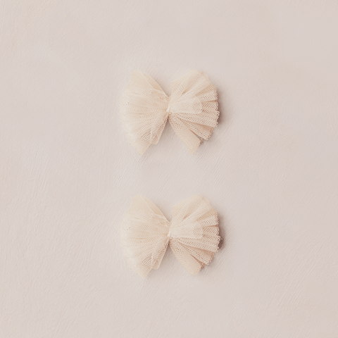 NoraLee Flutter Tulle Clips - Antique