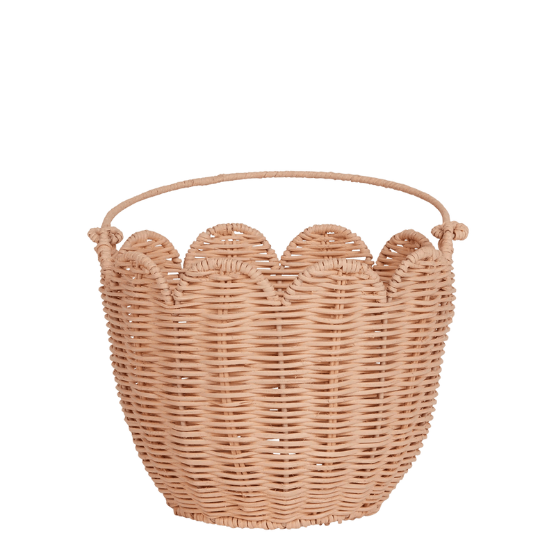Olli Ella Tulip Carry Basket - Seashell Pink