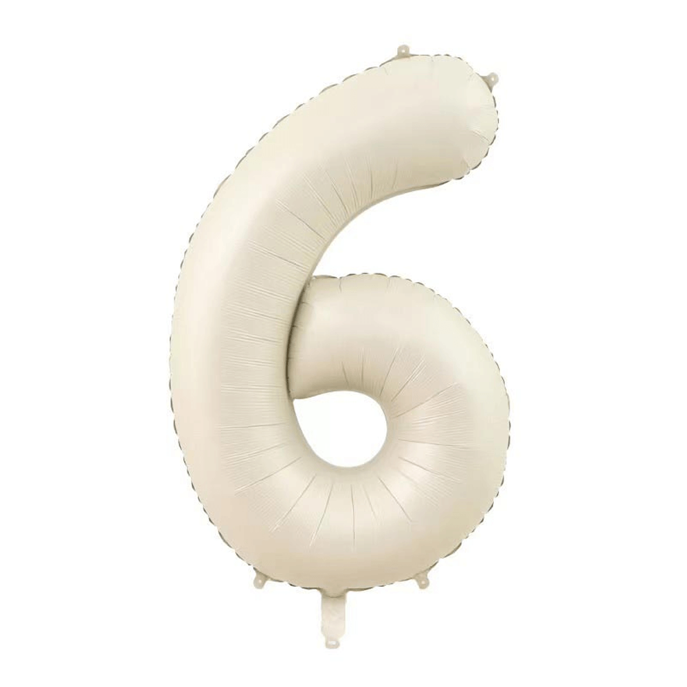 Little Sunday Number Six Balloon - Cream