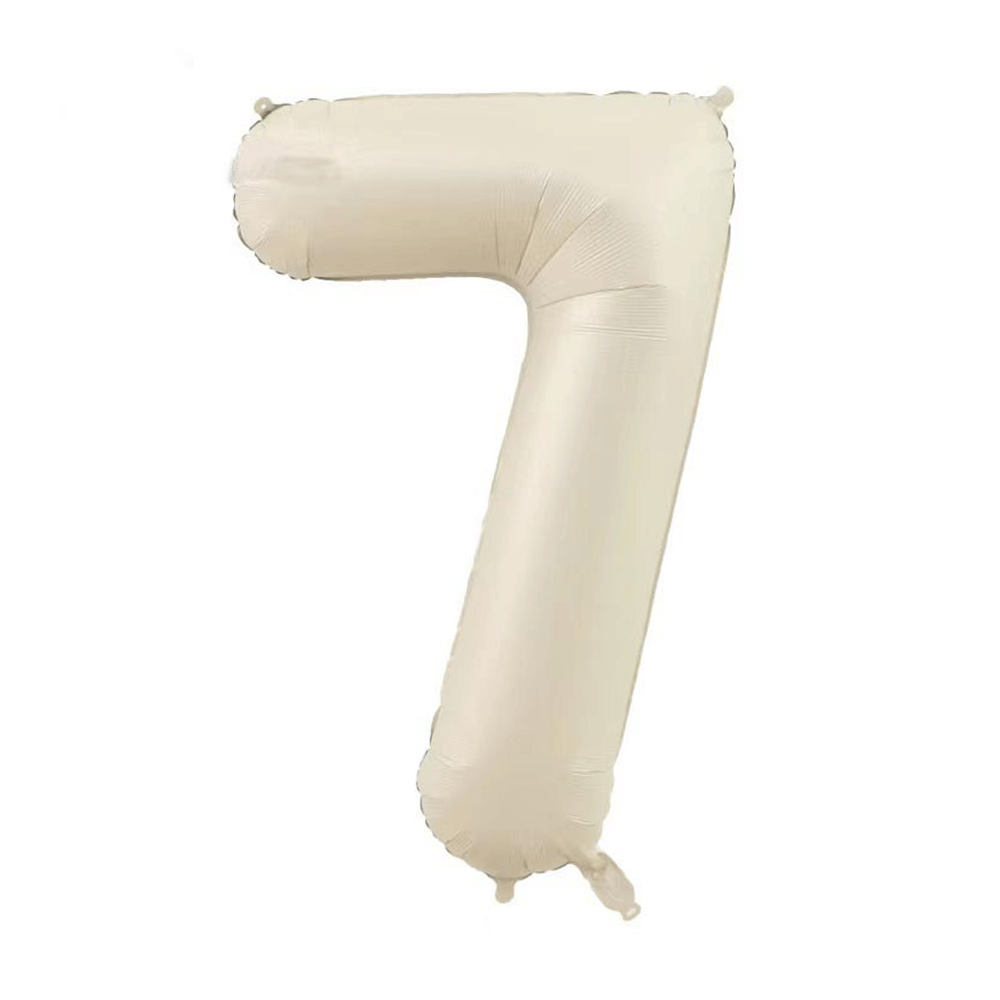 Little Sunday Number Seven Balloon - Cream