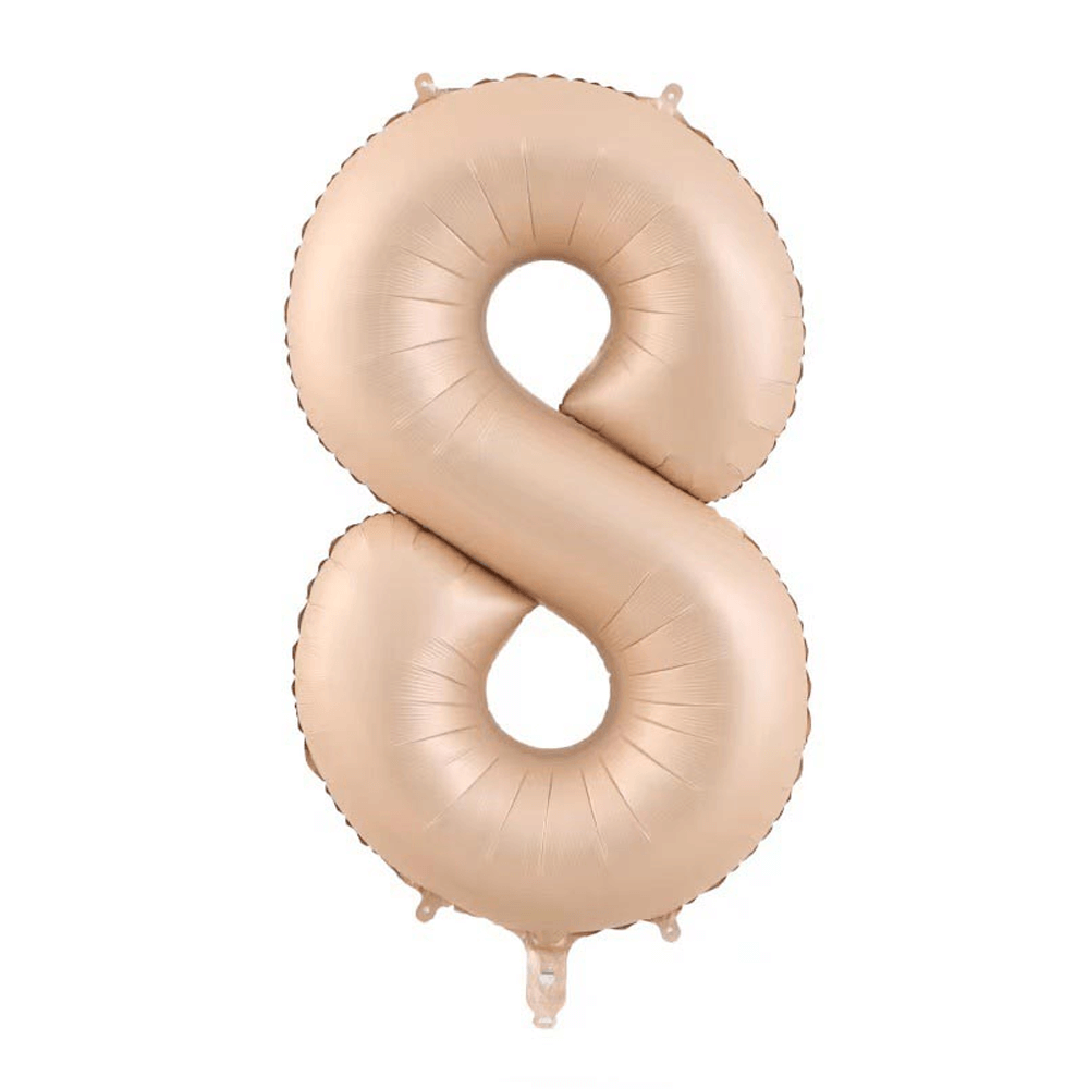 Little Sunday Number Eight Balloon - Caramel