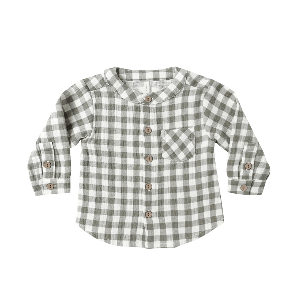 Quincy Mae Milo Shirt - Forest Check
