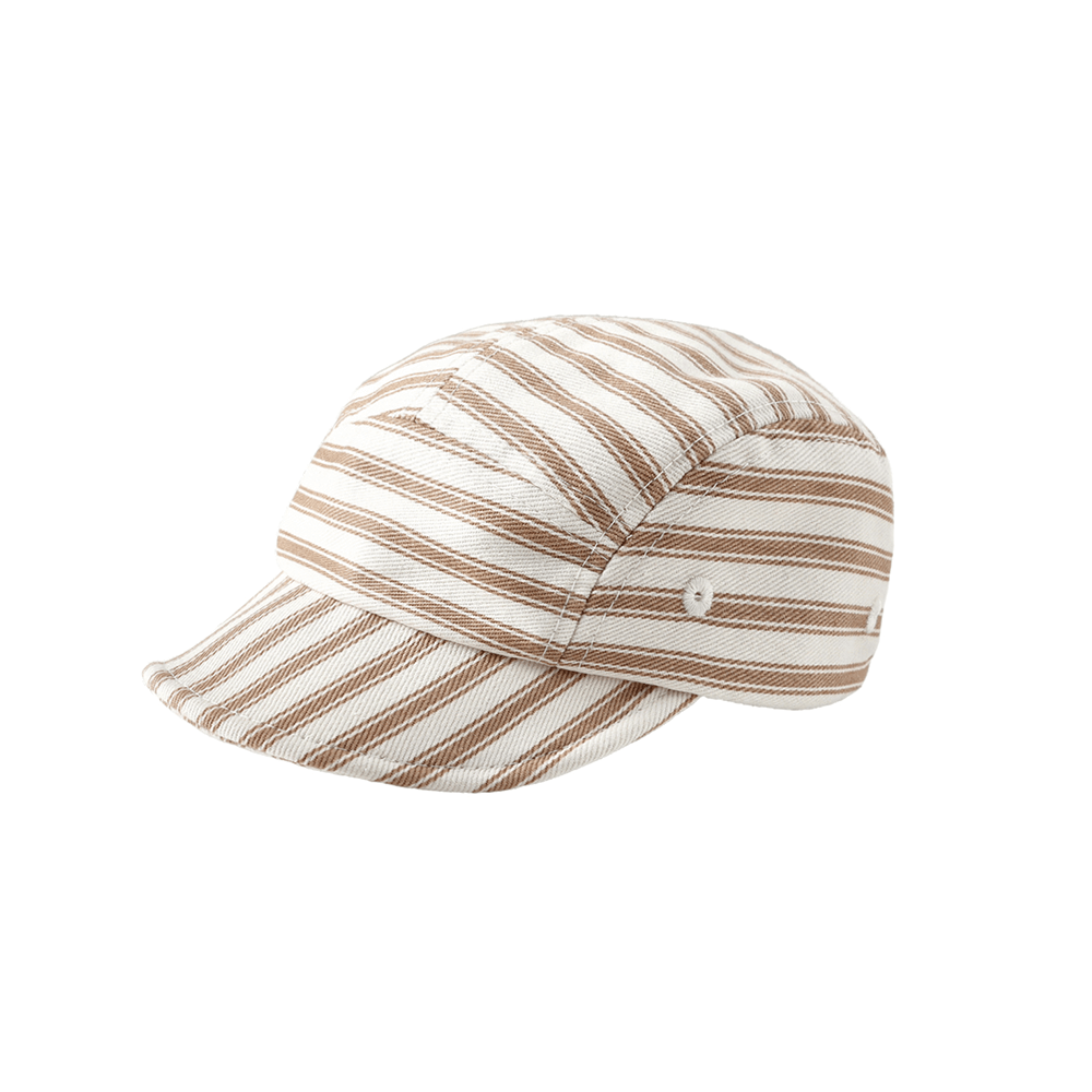 Quincy Mae Baby Cap - Gold Pinstripe