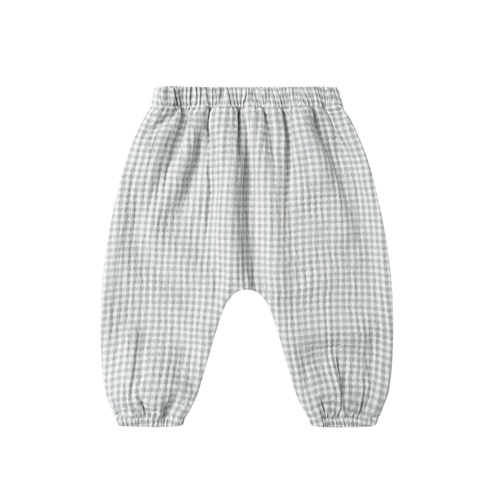 Quincy Mae Woven Pant - Blue Gingham