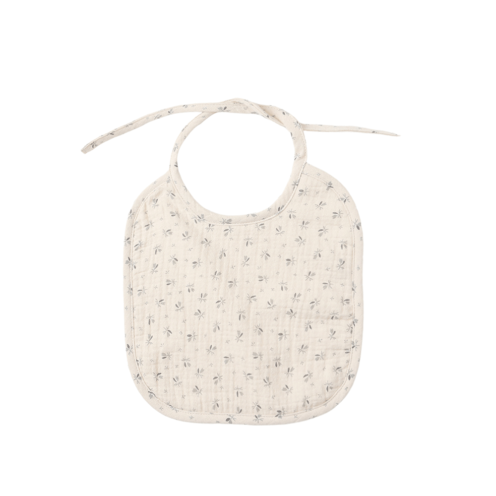 Quincy Mae Woven Tie Bib - Bluebell