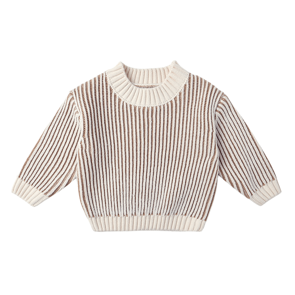 Quincy Mae Relaxed Knit Sweater - Gold