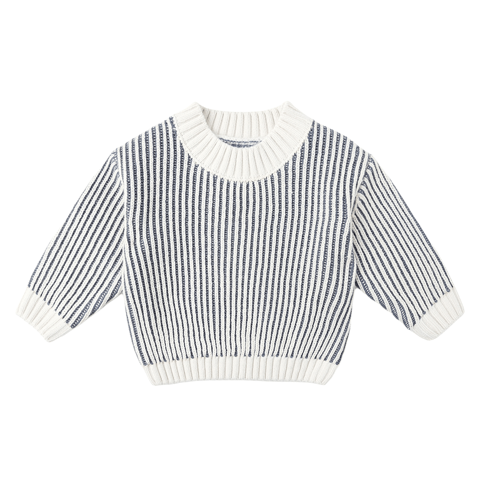 Quincy Mae Relaxed Knit Sweater - Ocean