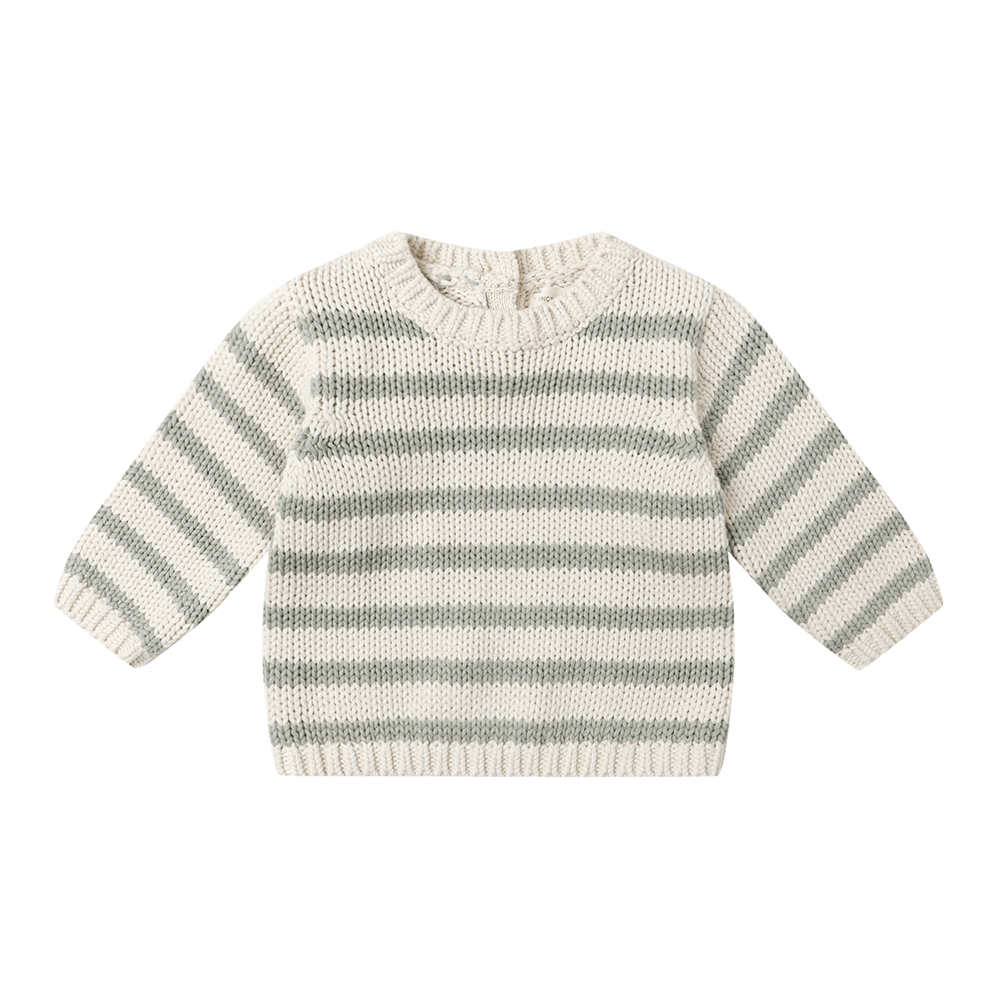 Quincy Mae Rex Sweater - Fern Stripe