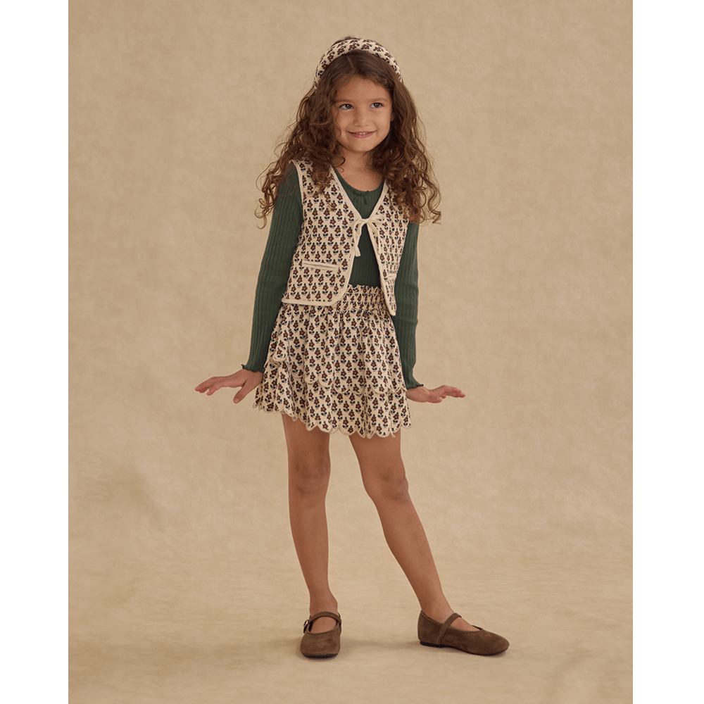 Rylee + Cru Quilted Vest - Harvest Floral