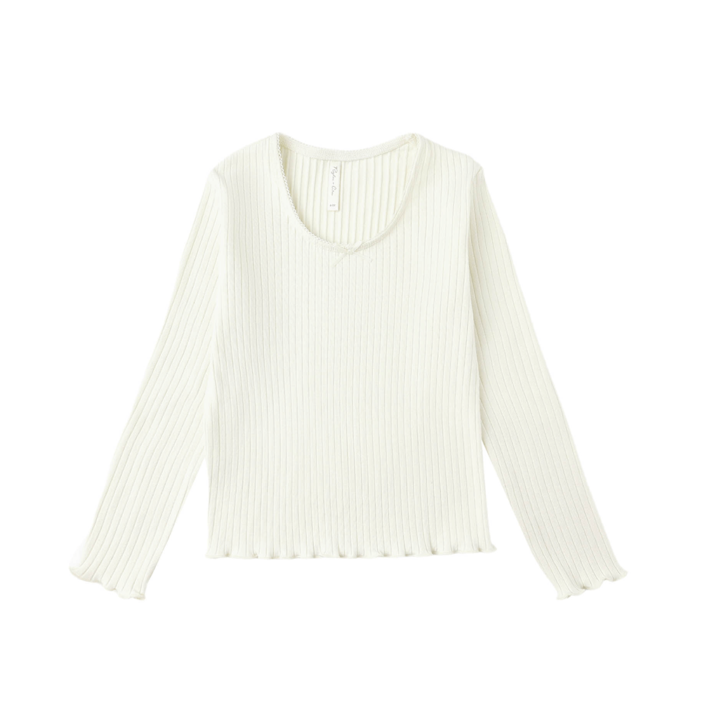 Rylee + Cru Ribbed Long Sleeve - Ivory