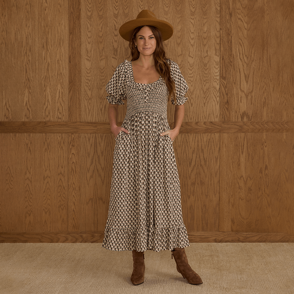 Rylee + Cru Womens Lexi Dress - Harvest Floral