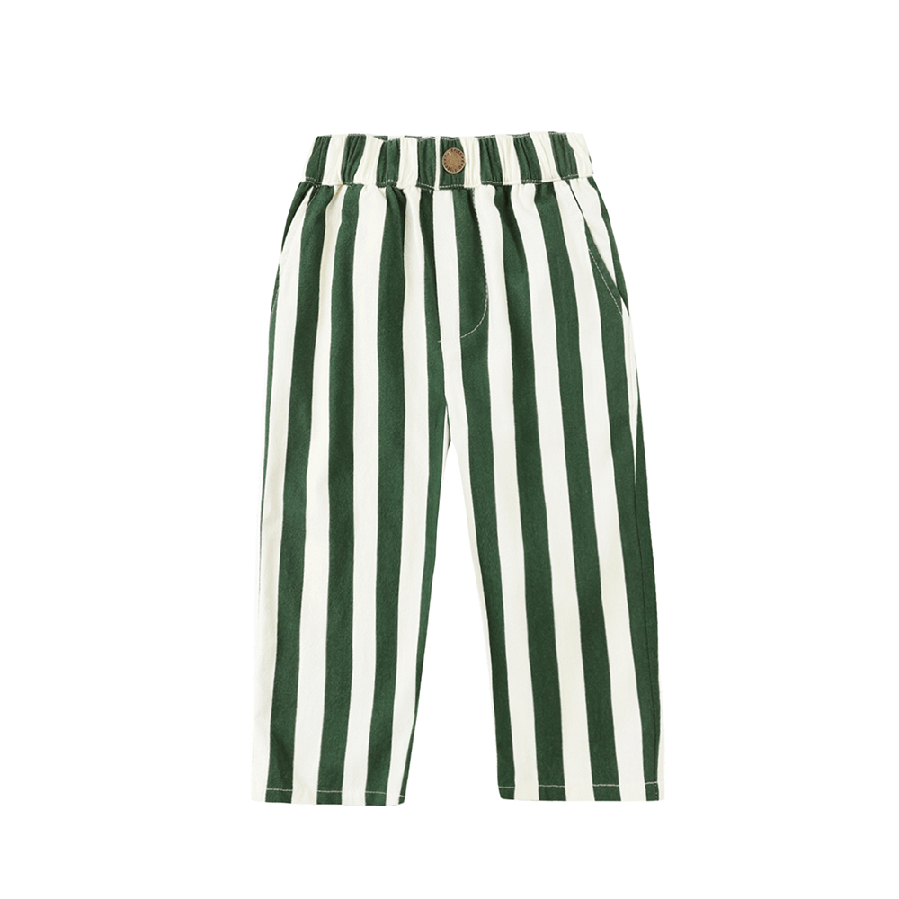 Rylee + Cru Baggy Pant - Green Stripe