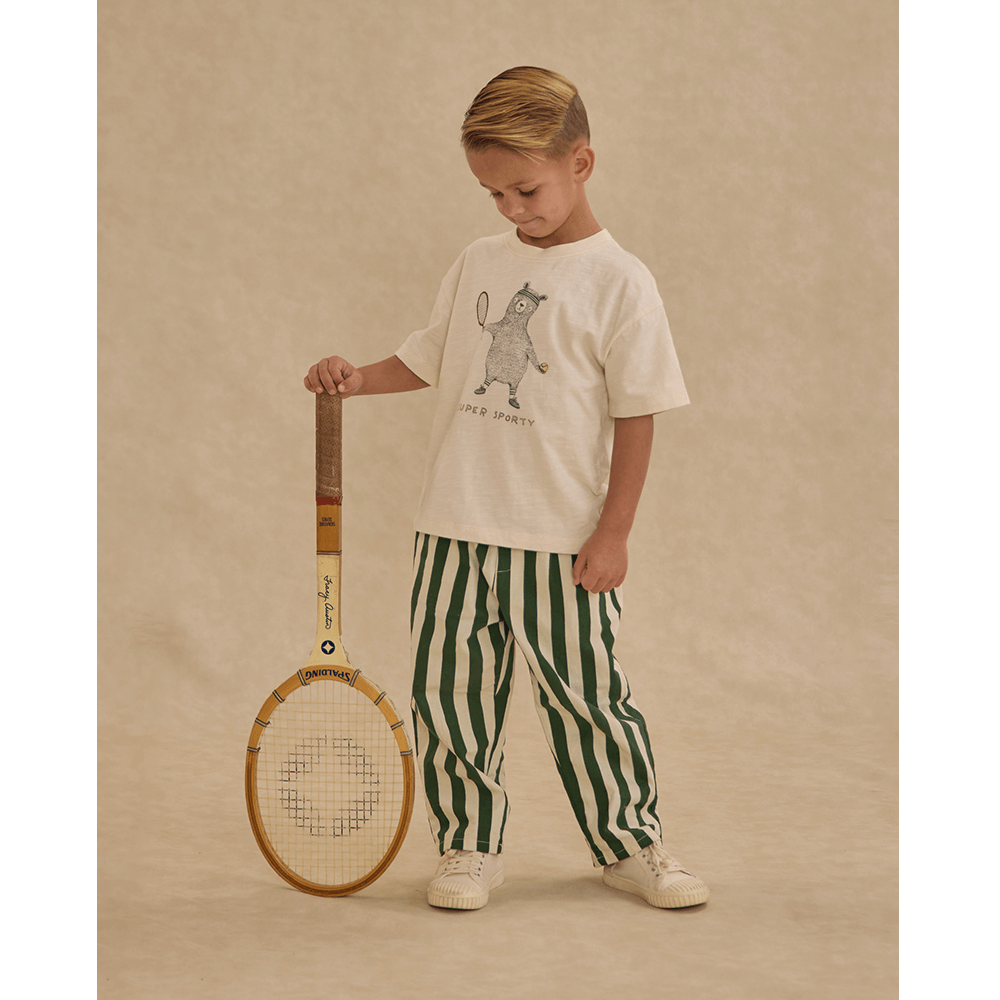 Rylee + Cru Baggy Pant - Green Stripe