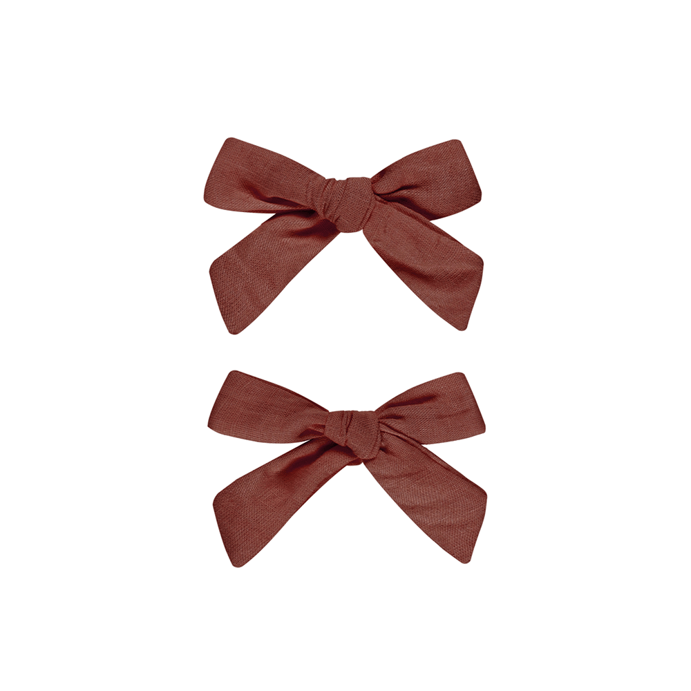 Rylee + Cru Bows, Set of 2 - Ruby
