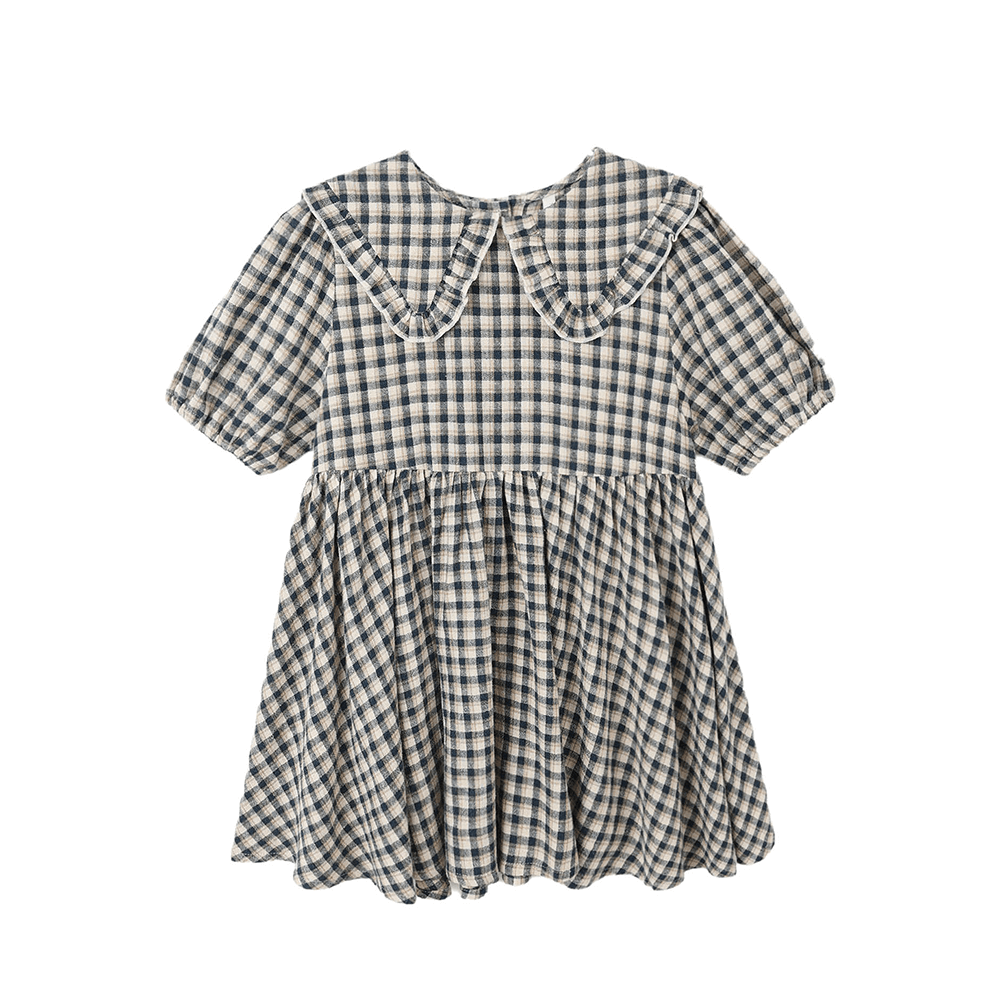 Rylee + Cru Camille Dress - Navy Check