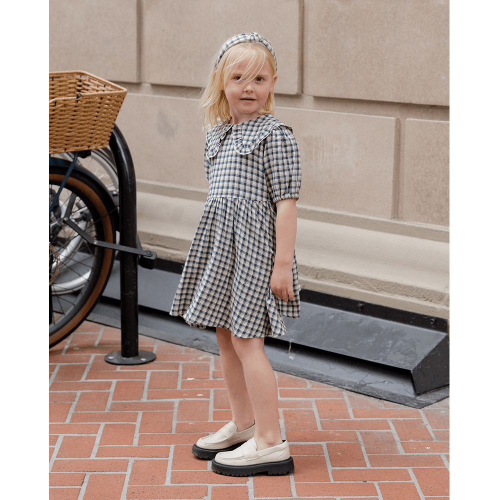 Rylee + Cru Camille Dress - Navy Check