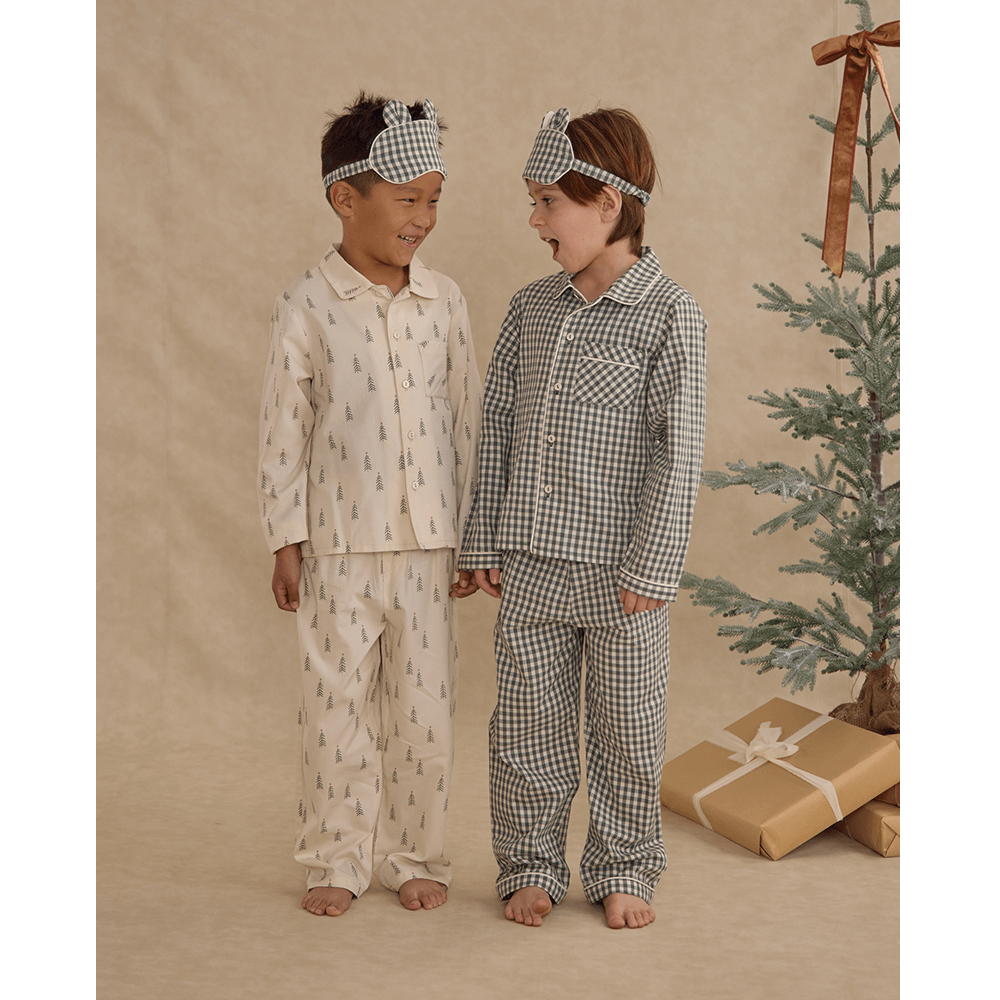 Rylee + Cru Sleep Mask - Evergreen Gingham