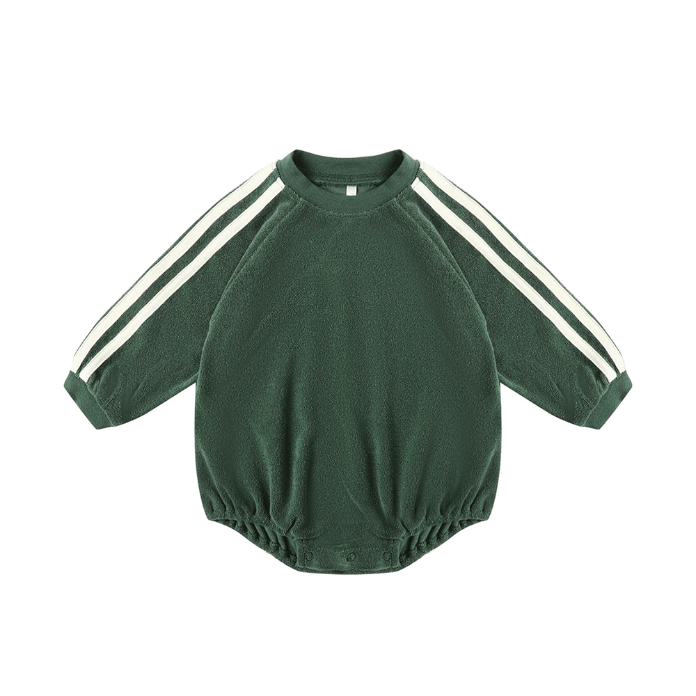Rylee + Cru Crewneck Romper - Green