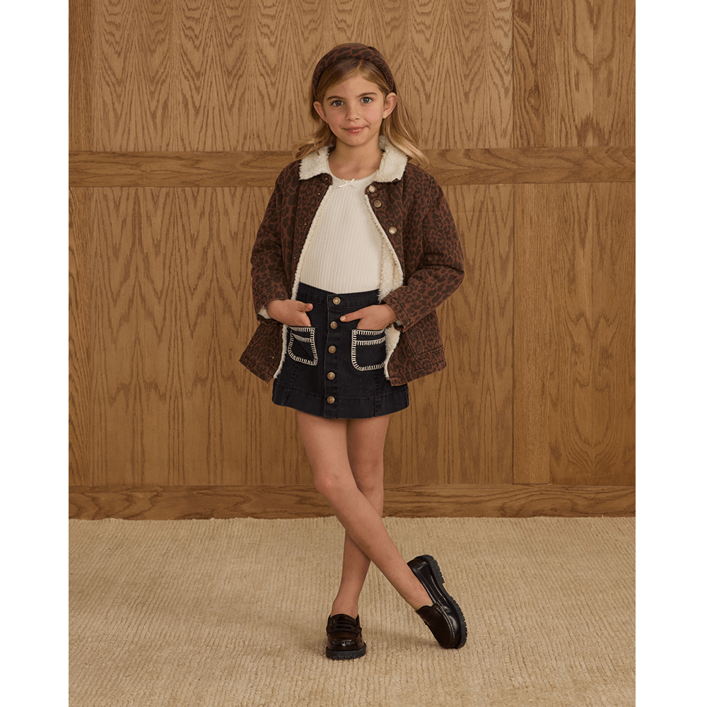 Rylee + Cru Denver Mini Skirt - Washed Black