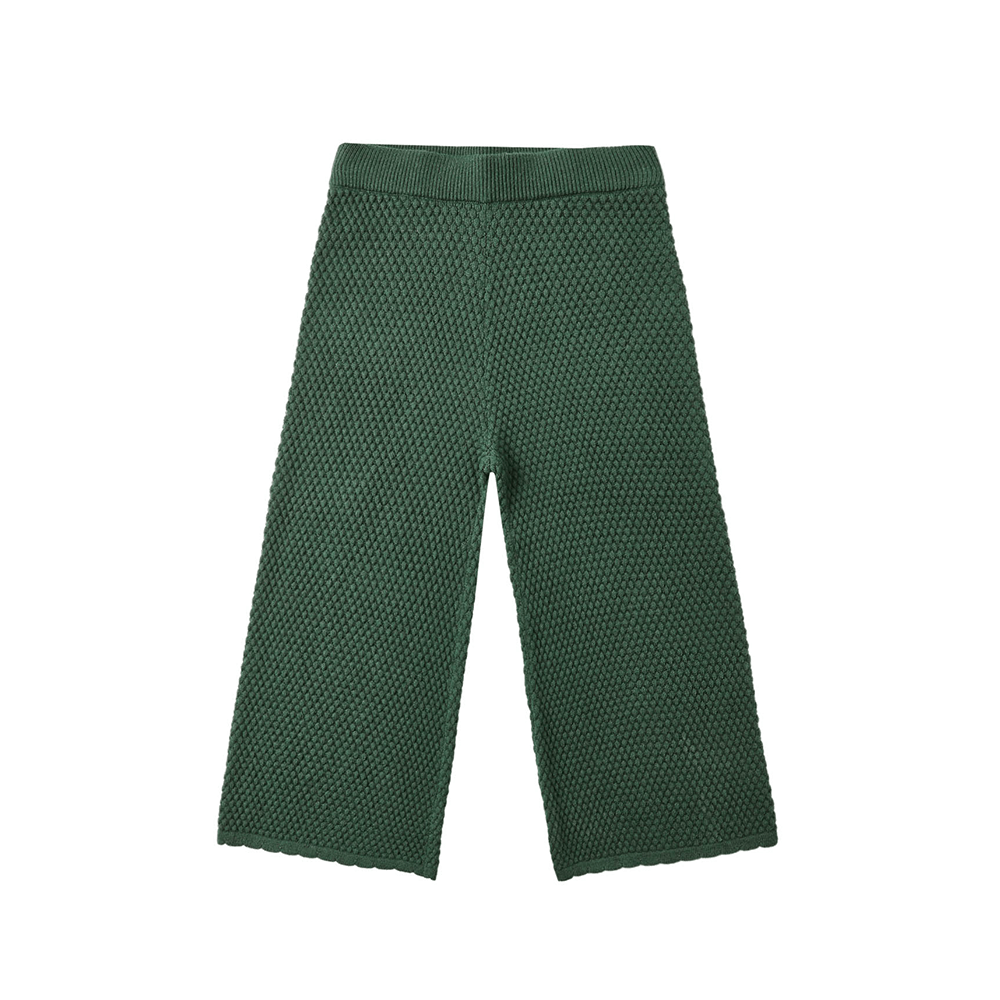 Rylee + Cru Knit Wide Leg Pant - Green