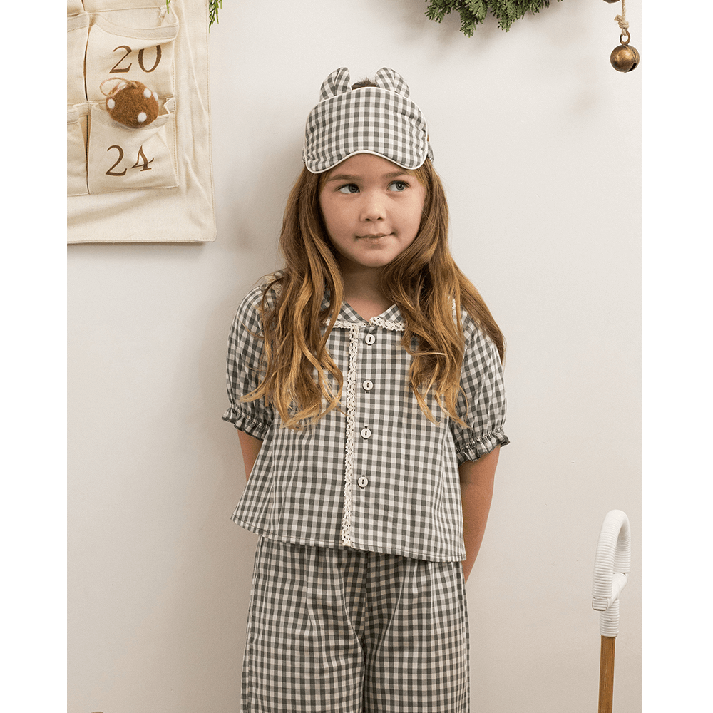 Rylee + Cru Ruffle Pajamas - Evergreen Gingham