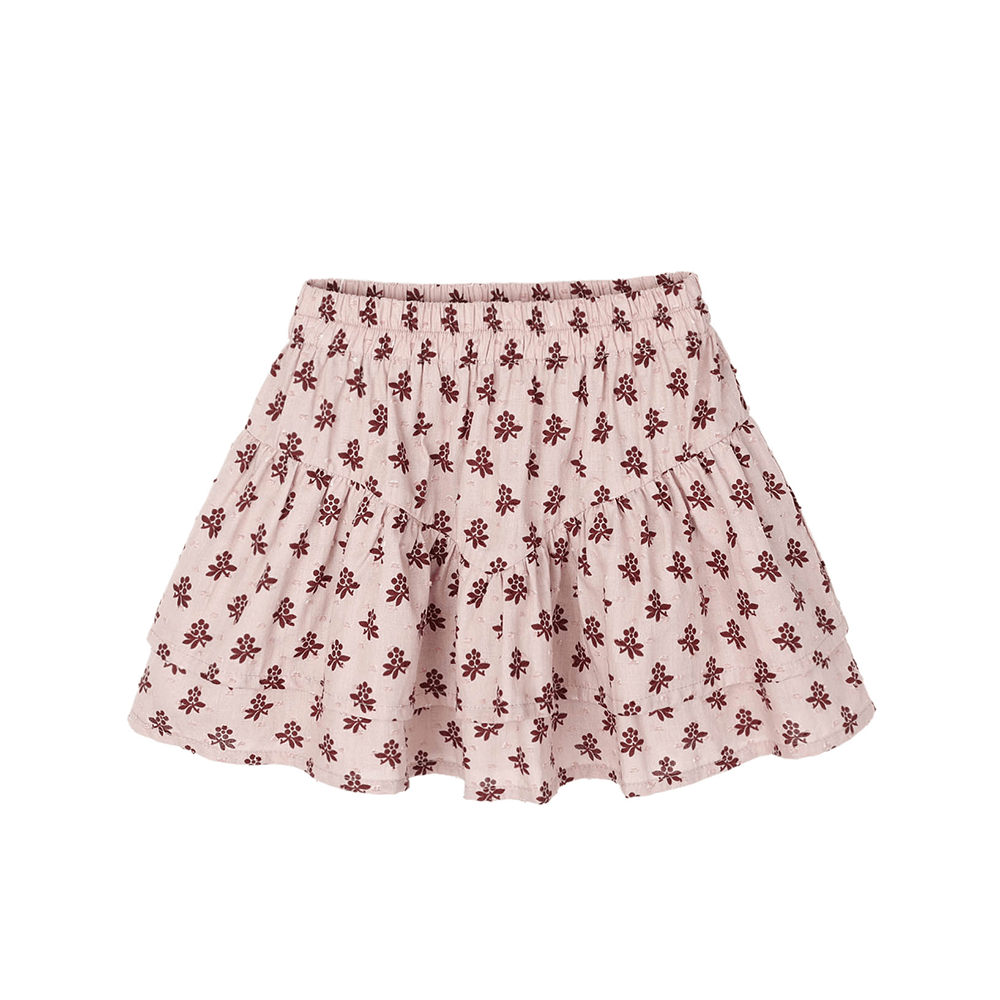 Rylee + Cru Tiered Mini Skirt - Blush Fleur