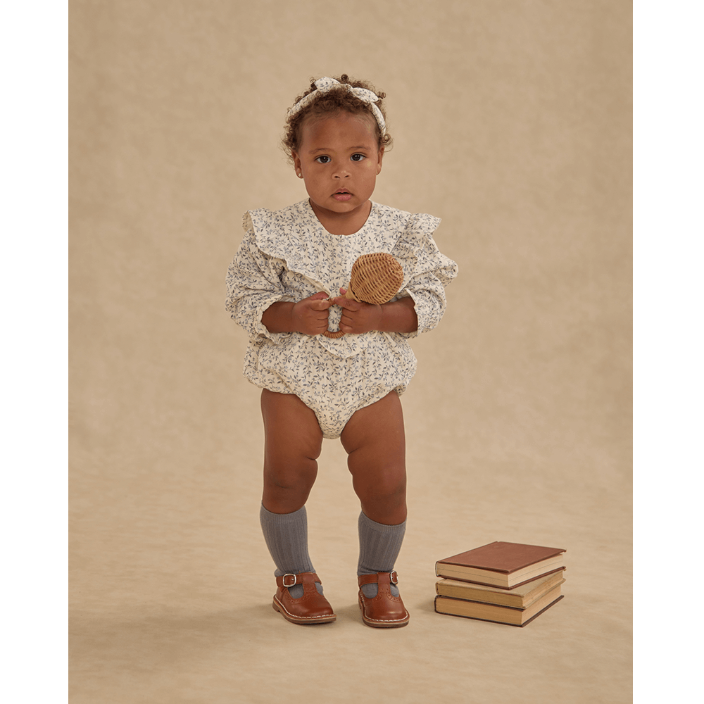 Rylee + Cru Winnie Romper - Blue Vines