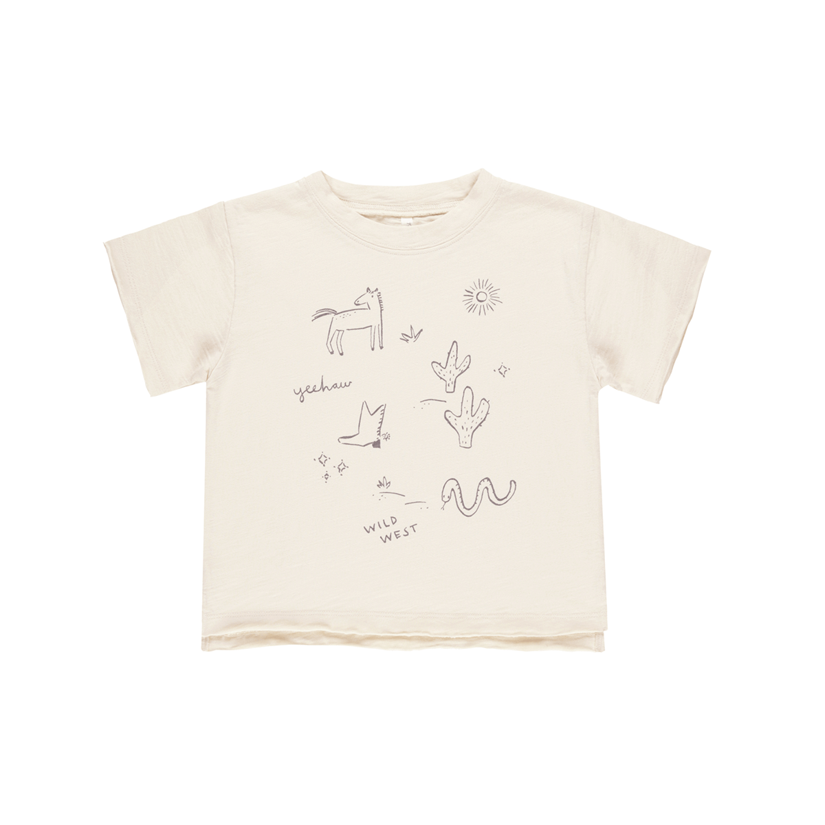 Rylee + Cru Raw Edge Tee - Wild West SECOND