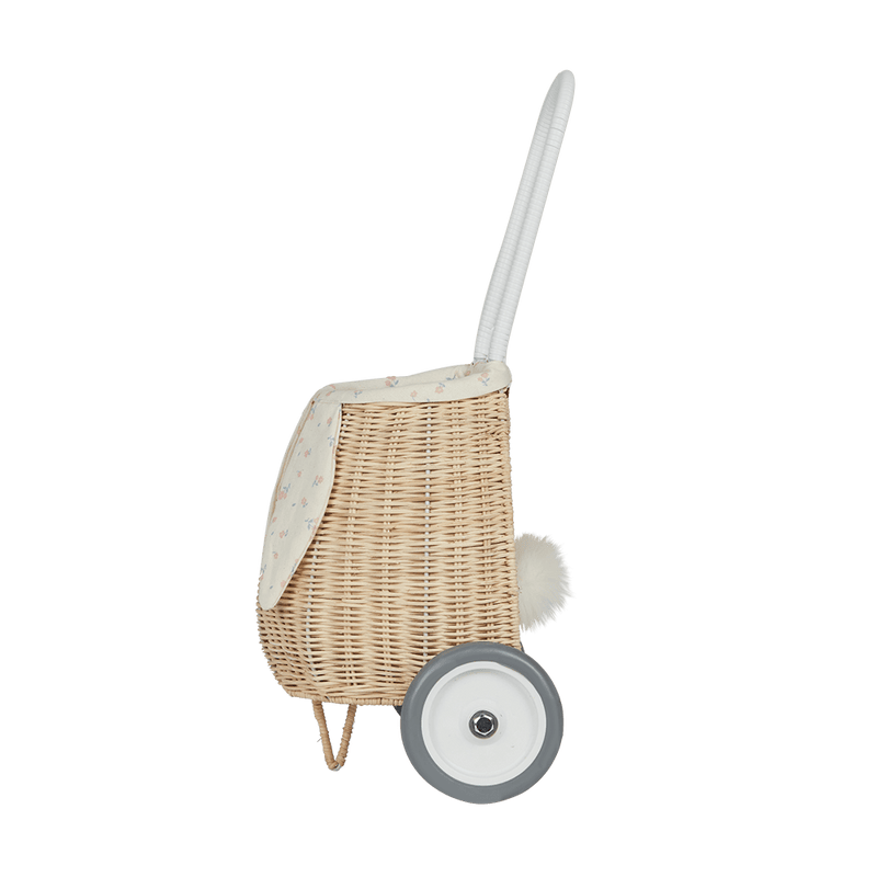 Olli Ella Rattan Bunny Luggy with Lining – Pansy